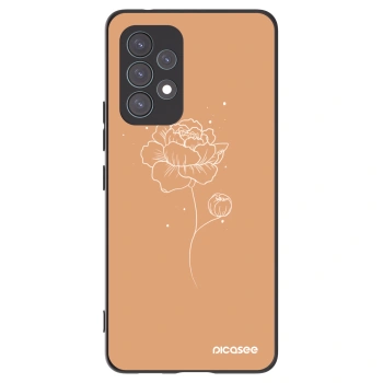 Picasee crna silikonska maskica za Samsung Galaxy A53 5G A536 - Peonies