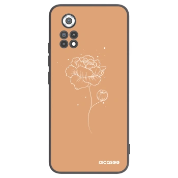 Picasee crna silikonska maskica za Xiaomi Poco X4 Pro 5G - Peonies