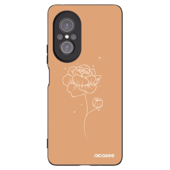 Picasee crna silikonska maskica za Huawei Nova 9 SE - Peonies