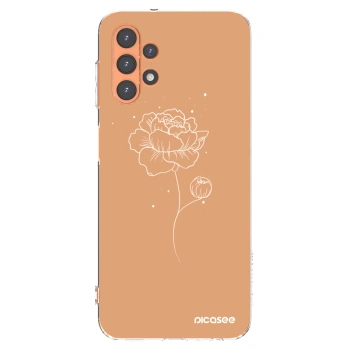 Picasee silikonska prozirna maskica za Samsung Galaxy A13 4G A135 - Peonies
