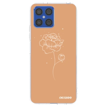 Picasee silikonska prozirna maskica za Honor X8 4G - Peonies