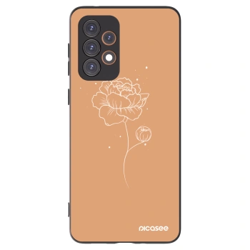 Picasee crna silikonska maskica za Samsung Galaxy A33 5G A336 - Peonies