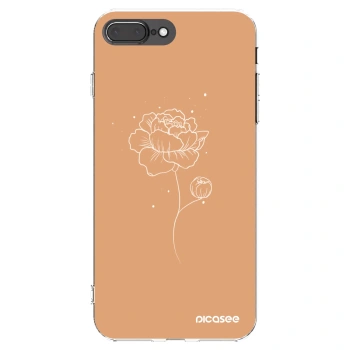 Picasee silikonska prozirna maskica za Apple iPhone 8 Plus - Peonies