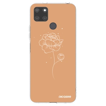 Picasee silikonska prozirna maskica za Realme C21Y - Peonies