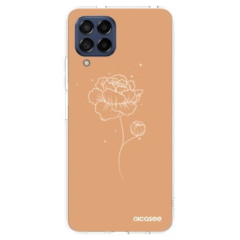 Picasee silikonska prozirna maskica za Samsung Galaxy M53 5G - Peonies