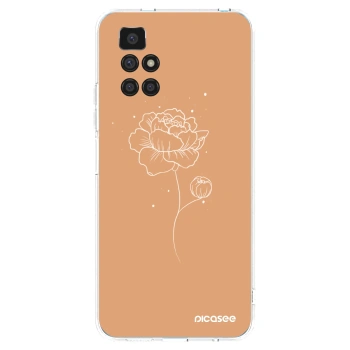 Picasee silikonska prozirna maskica za Xiaomi Redmi 10 (2022) - Peonies