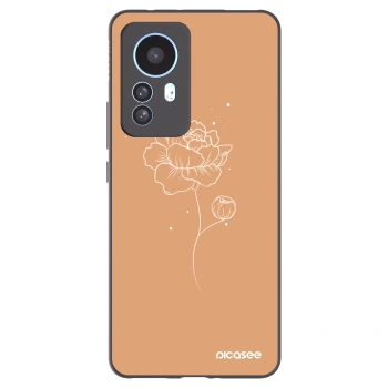 Picasee crna silikonska maskica za Xiaomi 12T - Peonies