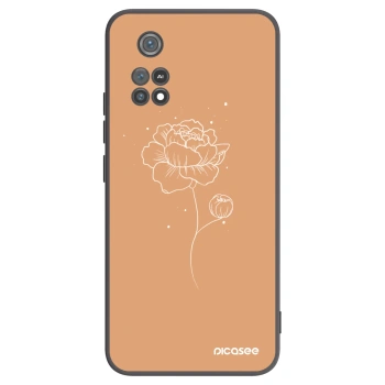Picasee crna silikonska maskica za Xiaomi Poco M4 Pro - Peonies