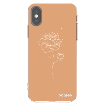 Picasee silikonska prozirna maskica za Apple iPhone X/XS - Peonies