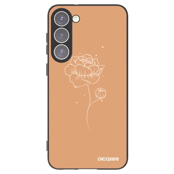 Picasee crna silikonska maskica za Samsung Galaxy S23+ 5G - Peonies