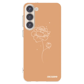 Picasee silikonska prozirna maskica za Samsung Galaxy S23+ 5G - Peonies