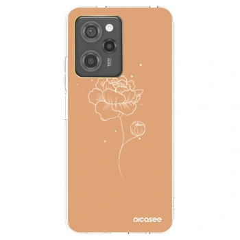 Picasee crna silikonska maskica za Xiaomi Poco X5 Pro - Peonies