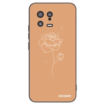 Picasee crna silikonska maskica za Xiaomi 13 - Peonies
