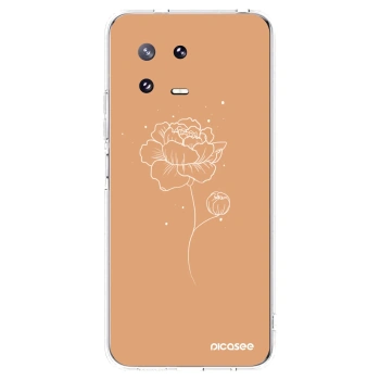 Picasee silikonska prozirna maskica za Xiaomi 13 Pro - Peonies