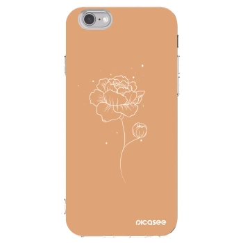 Picasee silikonska prozirna maskica za Apple iPhone 6/6S - Peonies
