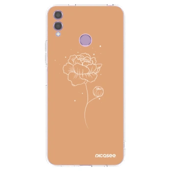Picasee silikonska prozirna maskica za Honor 8X - Peonies