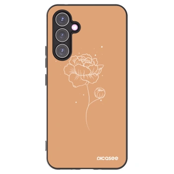 Picasee crna silikonska maskica za Samsung Galaxy A54 5G A546B - Peonies