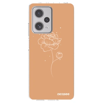 Picasee silikonska prozirna maskica za Xiaomi Redmi Note 12 Pro+ 5G - Peonies