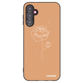 Picasee crna silikonska maskica za Samsung Galaxy A14 4G A145R - Peonies