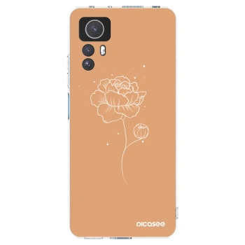 Picasee silikonska prozirna maskica za Xiaomi Redmi Note 12S - Peonies