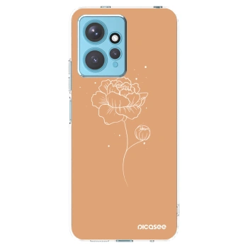 Picasee silikonska prozirna maskica za Xiaomi Redmi Note 12 4G - Peonies