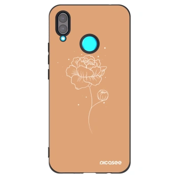 Picasee crna silikonska maskica za Huawei Nova 3 - Peonies