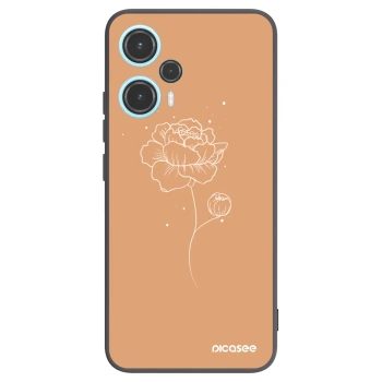 Picasee crna silikonska maskica za Xiaomi Poco F5 - Peonies