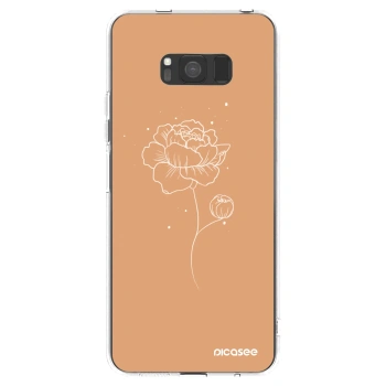 Picasee silikonska prozirna maskica za Samsung Galaxy S8 G950F - Peonies