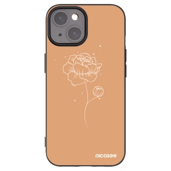 Picasee crna silikonska maskica za Apple iPhone 15 - Peonies