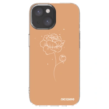 Picasee silikonska prozirna maskica za Apple iPhone 15 - Peonies