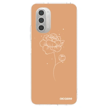 Picasee silikonska prozirna maskica za Motorola Moto G51 - Peonies