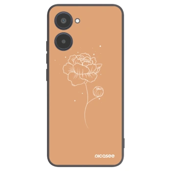 Picasee crna silikonska maskica za Realme 10 4G - Peonies