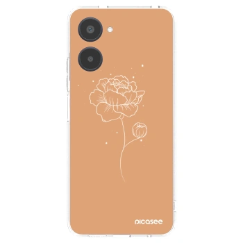 Picasee silikonska prozirna maskica za Realme 10 4G - Peonies