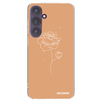 Picasee silikonska prozirna maskica za Samsung Galaxy S24+ S926B 5G - Peonies