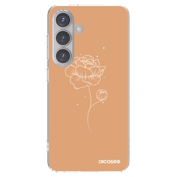 Picasee silikonska prozirna maskica za Samsung Galaxy S24 S921B 5G - Peonies