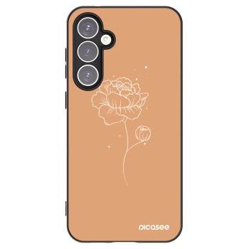 Picasee crna silikonska maskica za Samsung Galaxy S23 FE S711B - Peonies