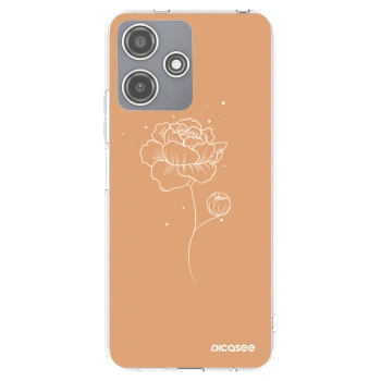 Picasee silikonska prozirna maskica za Xiaomi Redmi 12 5G - Peonies