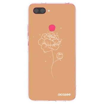 Picasee silikonska prozirna maskica za Xiaomi Mi 8 Lite - Peonies