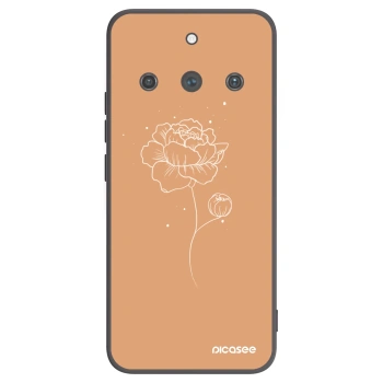 Picasee crna silikonska maskica za Realme 11 Pro+ - Peonies