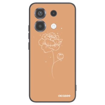 Picasee crna silikonska maskica za Xiaomi Poco X6 - Peonies