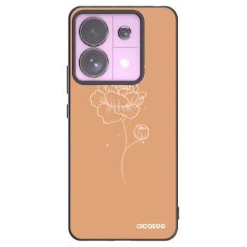 Picasee crna silikonska maskica za Xiaomi Redmi Note 13 Pro 5G - Peonies