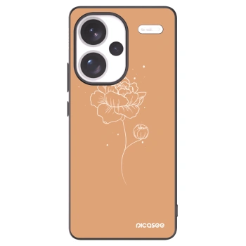 Picasee crna silikonska maskica za Xiaomi Redmi Note 13 Pro+ 5G - Peonies