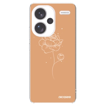 Picasee silikonska prozirna maskica za Xiaomi Redmi Note 13 Pro+ 5G - Peonies