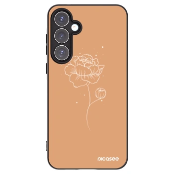 Picasee crna silikonska maskica za Samsung Galaxy A55 5G A556B - Peonies