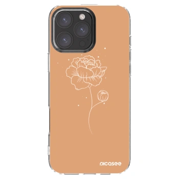 Picasee silikonska prozirna maskica za Apple iPhone 16 Pro Max - Peonies