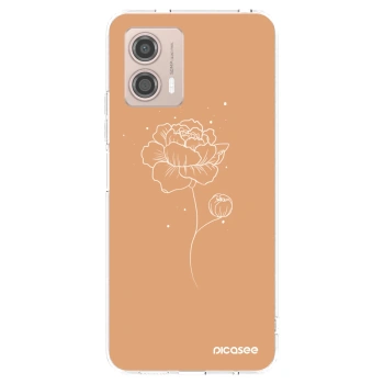 Picasee silikonska prozirna maskica za Motorola Moto G53 5G - Peonies