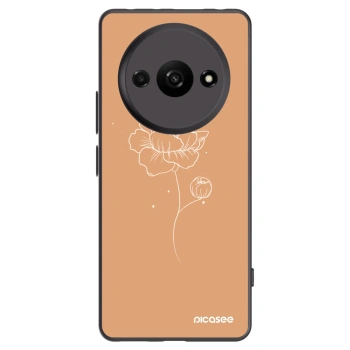 Picasee crna silikonska maskica za Xiaomi Redmi A3 - Peonies