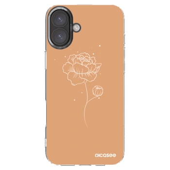 Picasee silikonska prozirna maskica za Apple iPhone 16 Plus - Peonies