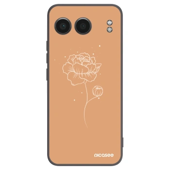 Picasee crna silikonska maskica za OnePlus Nord 4 - Peonies