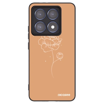 Picasee crna silikonska maskica za Xiaomi 14T Pro - Peonies
